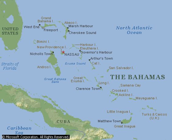 map of Bahamas