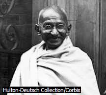 Mohandas Gandhi when old