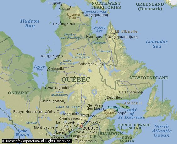 Quebec map